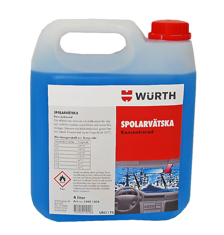 WURTH SPOLARVÄTSKA KONCENTRERAD 4 L