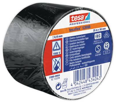 TESA ELTEJP 53988 SVART 50MMX25M