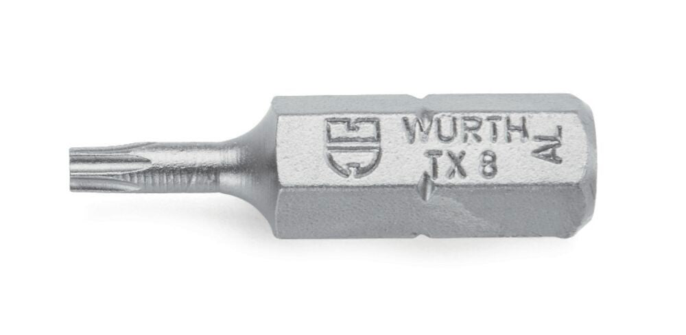 WURTH BITS 1/4" TX10 M. HÅL 25MM