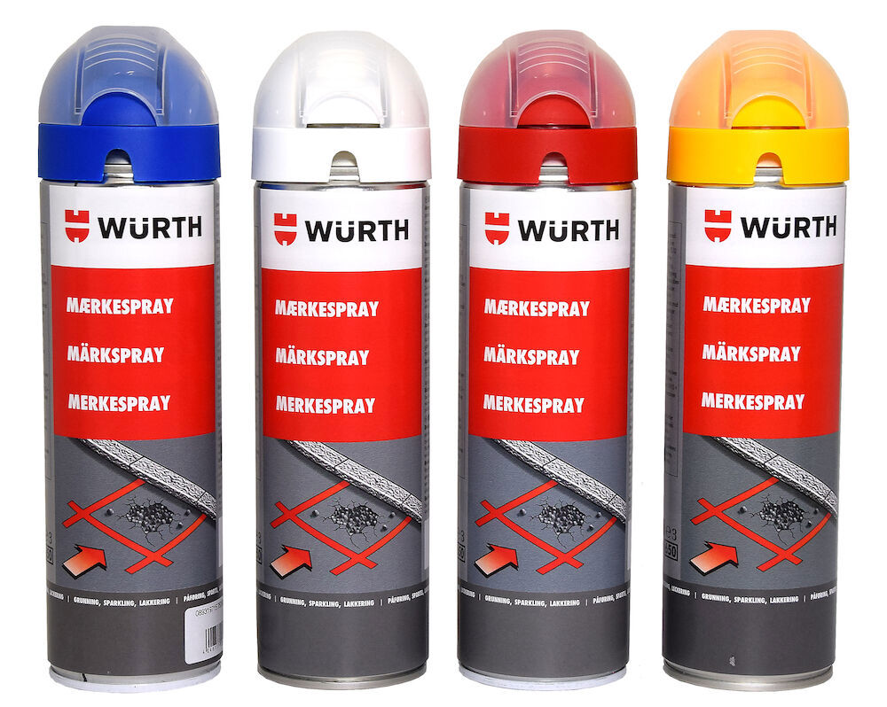 WURTH MÄRKSPRAY RÖD 500 ML