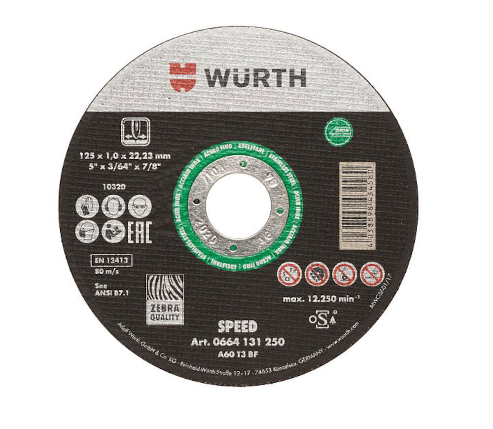 WURTH KAPSKIVA SPEED ROSTFRI.150X1,6