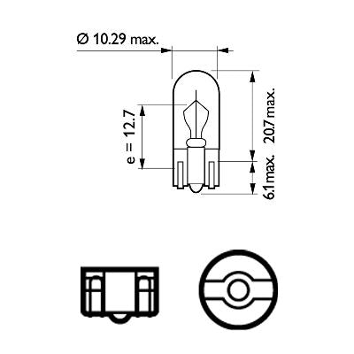 Blinkerslampa Philips W3W 12V W2,1x9,5d
