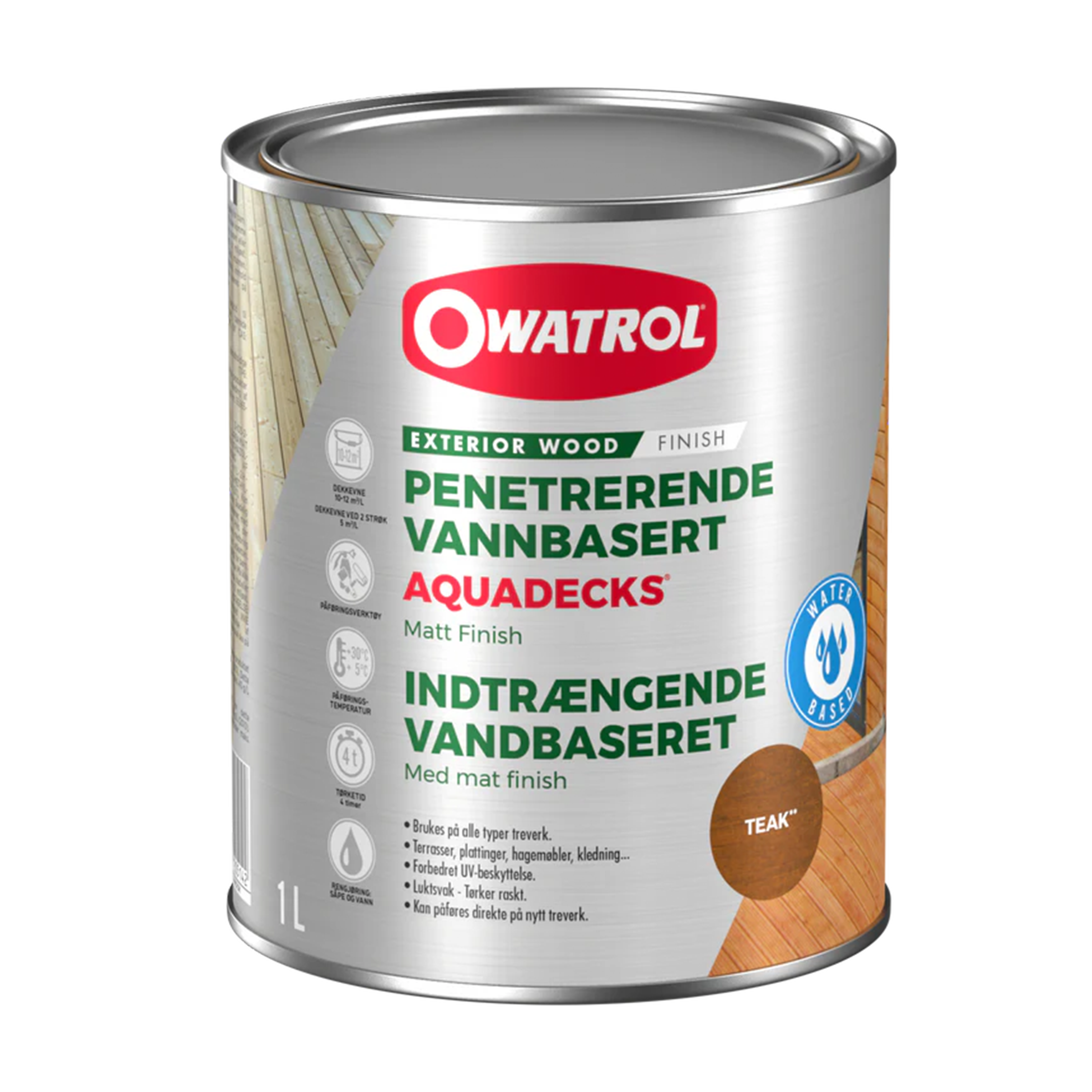 Träolja Owatrol Aquadecks Träolja, 1 liter