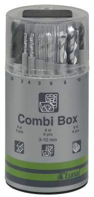 LUNA BORRSATS 3-10MM KOMBI-BOX