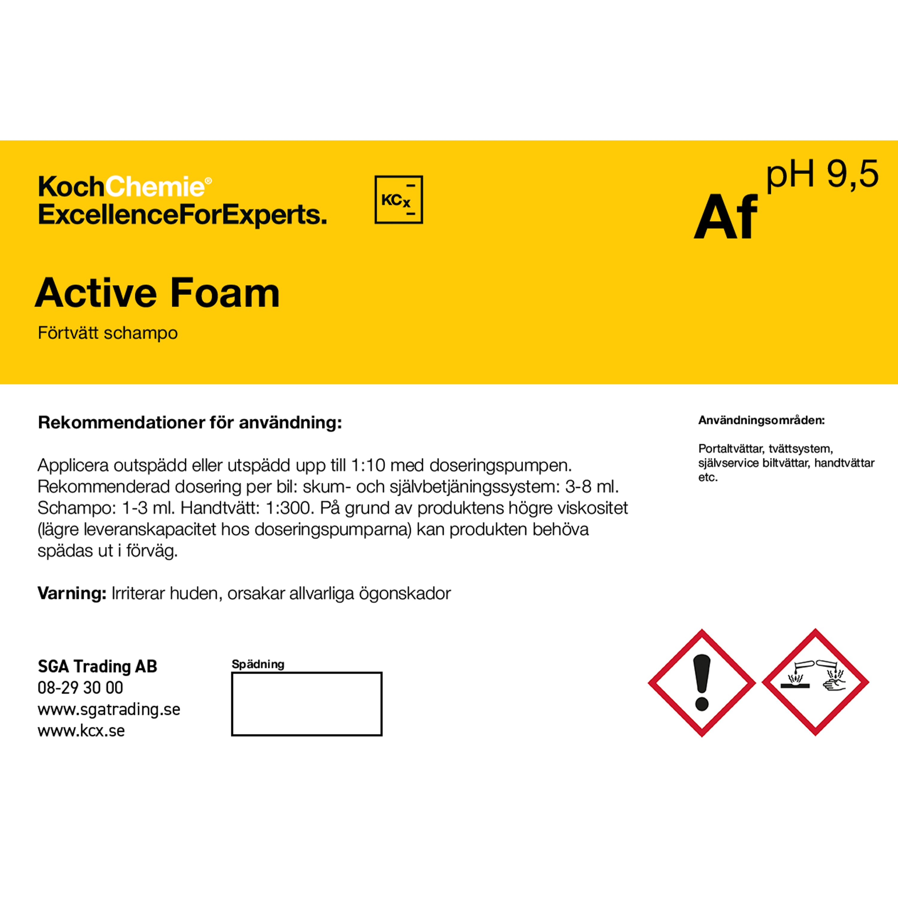 Koch-Chemie Etikett för Tomflaska