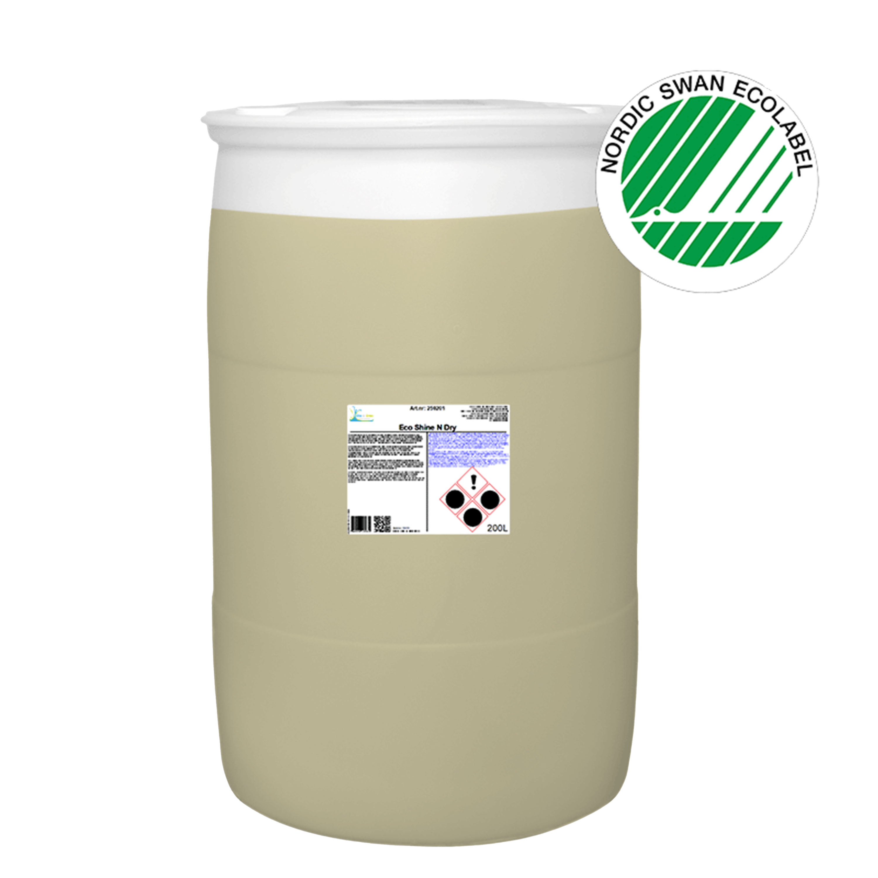 Avrinningsmedel & torkmedel Blue & Green ECO Shine 'n Dry, 200 liter