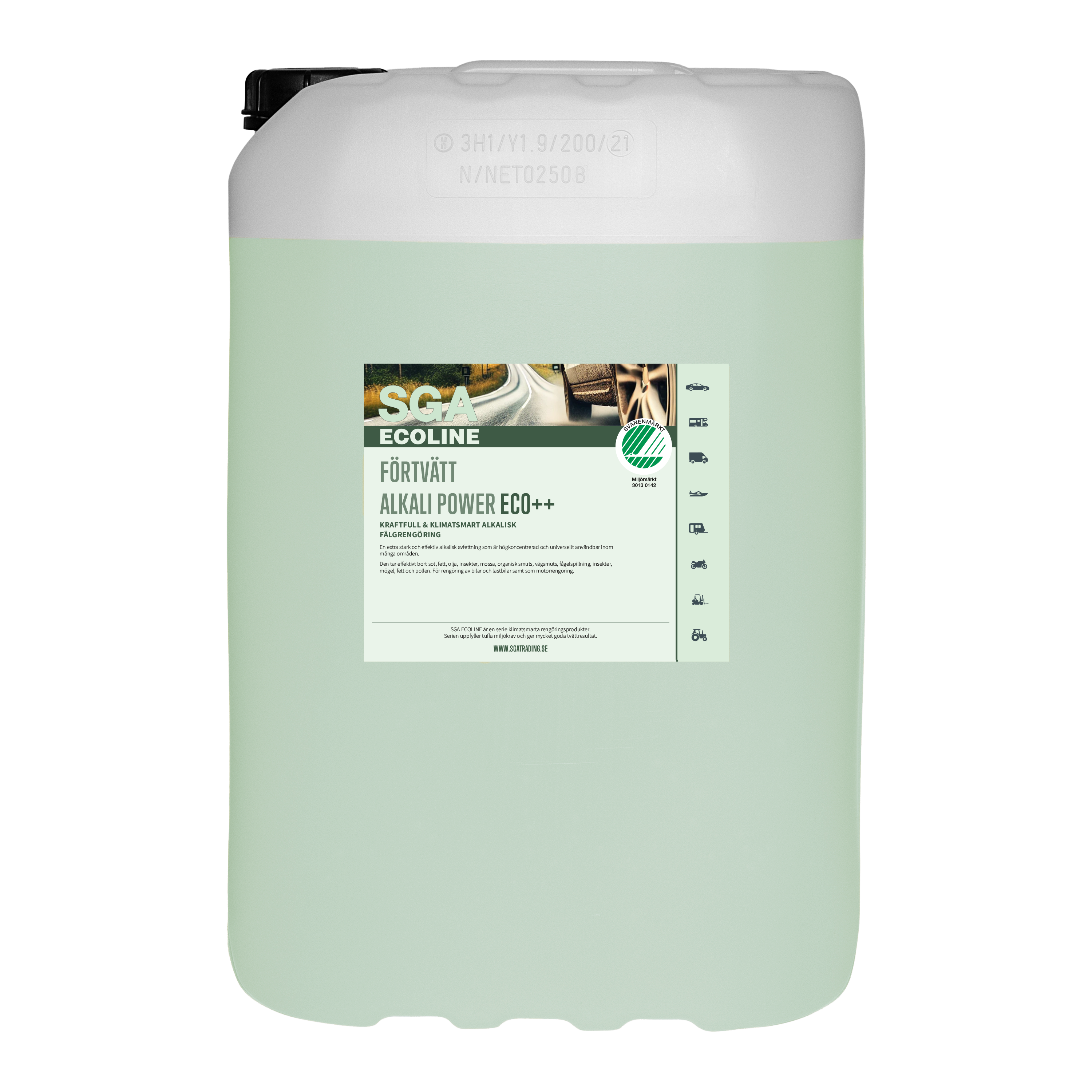 Svanenmärkt SGA Ecoline Förtvätt Alkali Power ECO++, 25 Liter
