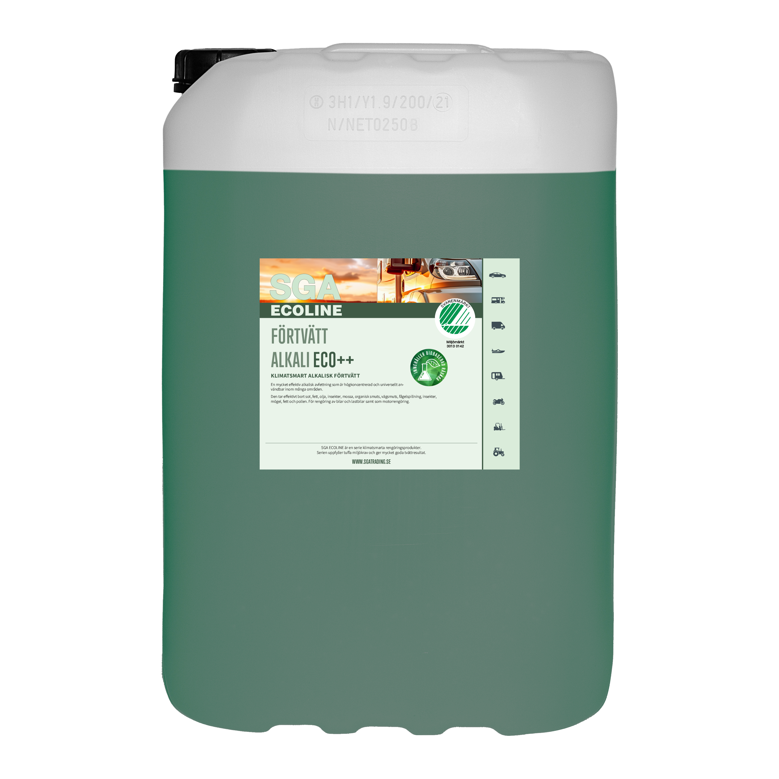 Svanenmärkt SGA Ecoline Förtvätt Alkali ECO++, 25 Liter