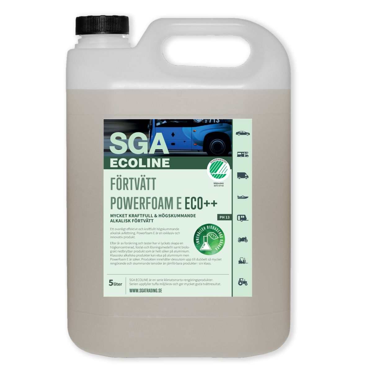 SGA Ecoline Förtvätt Powerfoam E ECO++ SVANEN, 5L