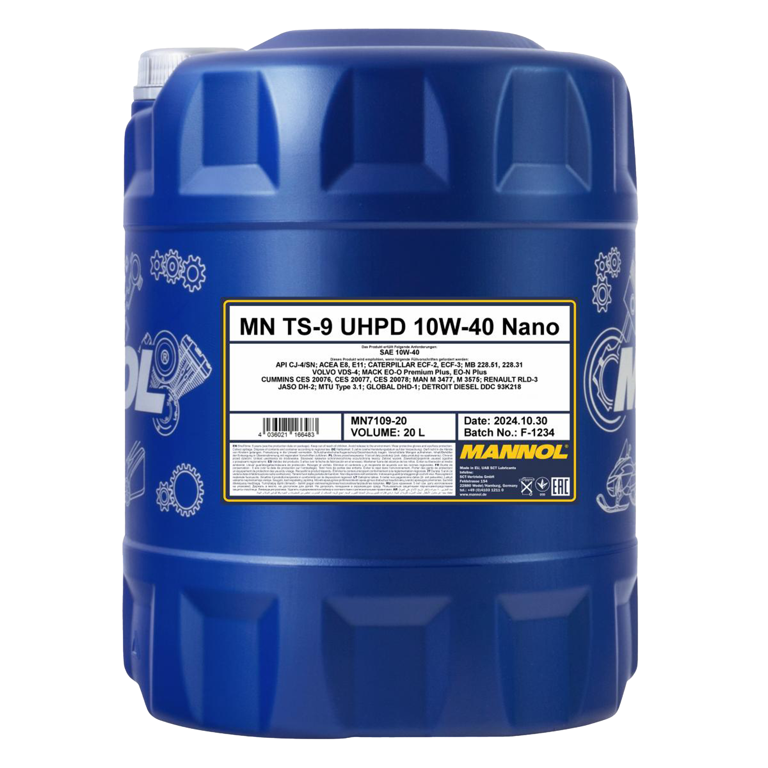 Motorolja Mannol TS-9 UHPD Nano 10W-40, 20 Liter
