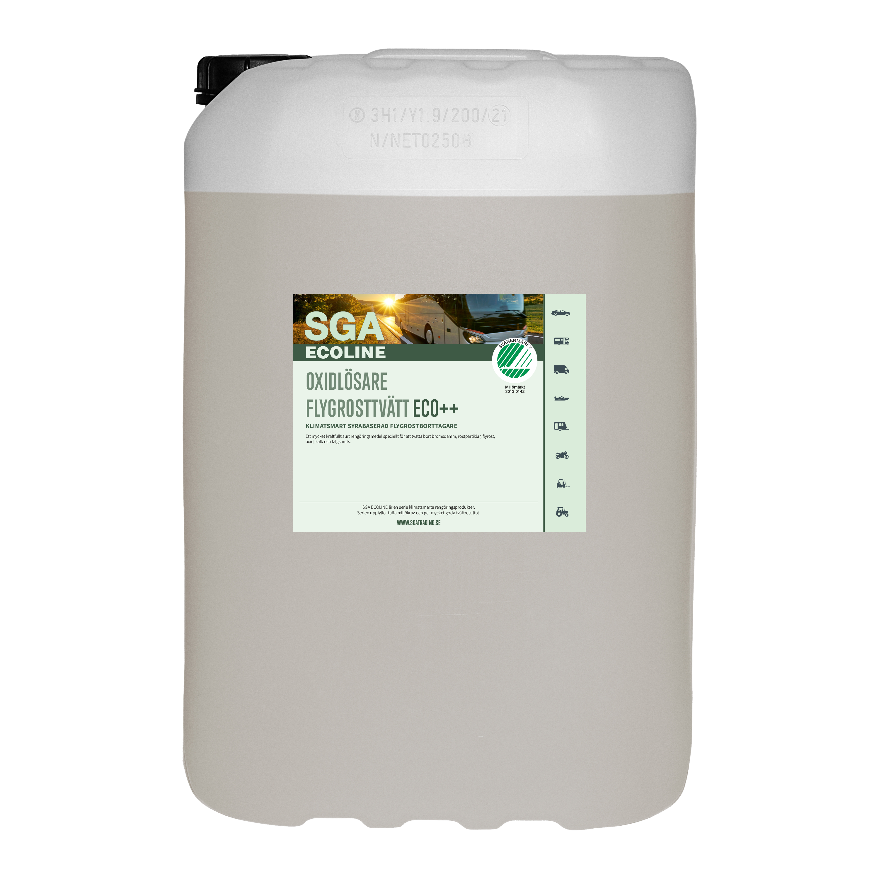 Svanenmärkt SGA Ecoline Oxidlösare Flygrosttvätt ECO++, 25 Liter