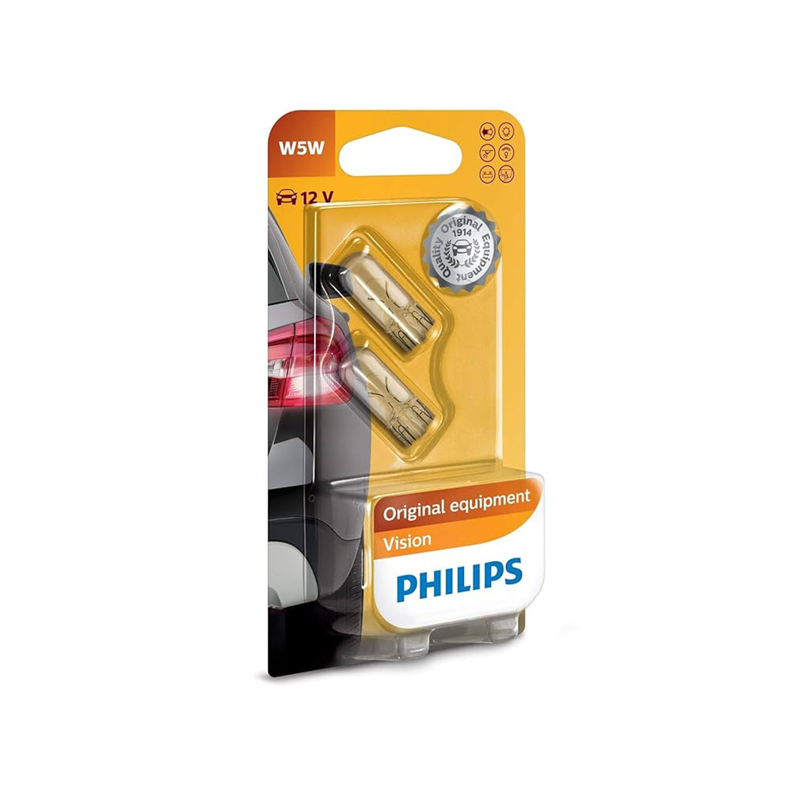 Broms / Bakljus Lampor Philips Vision P21/4W, 12V 4W BAZ15d, 2-pack