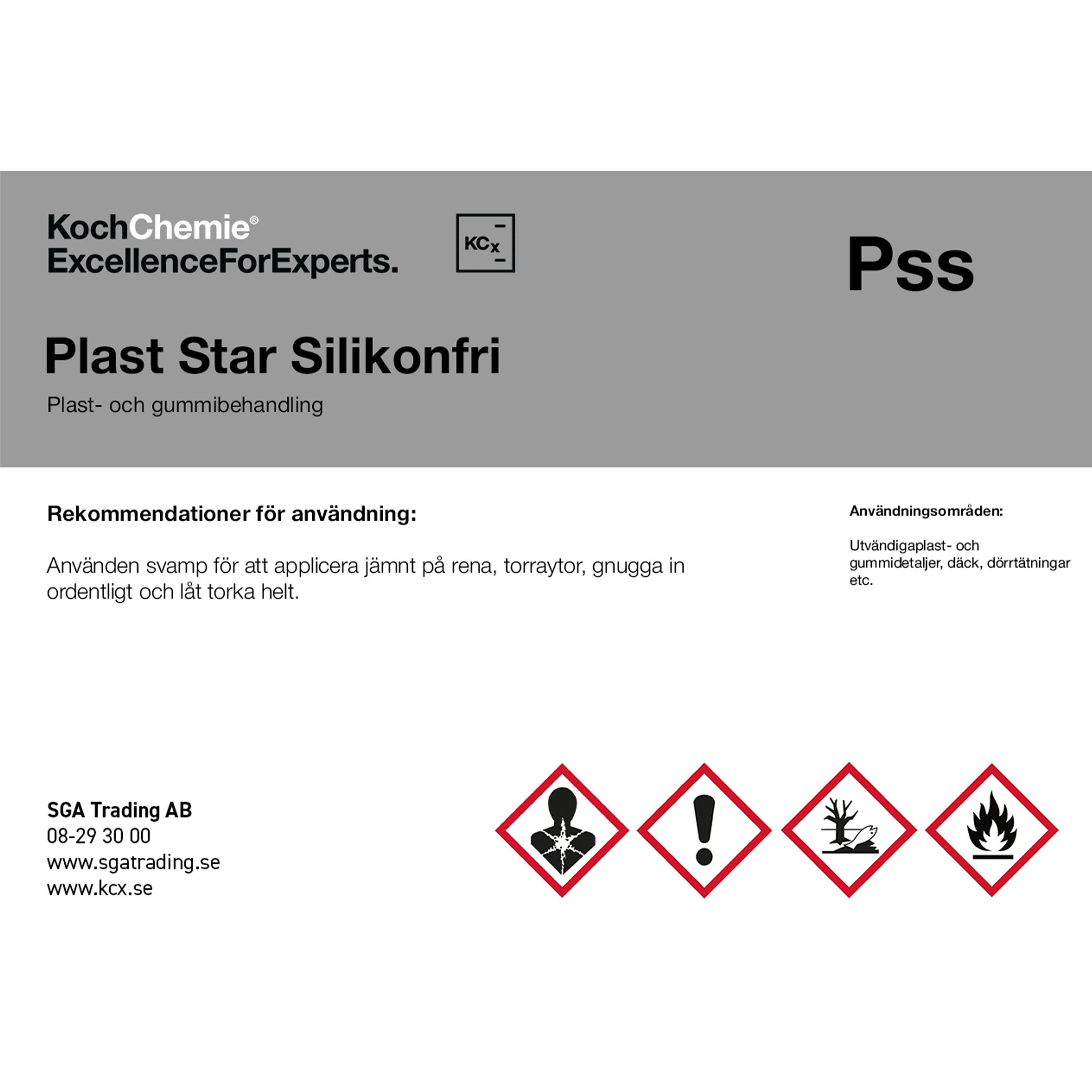 Koch-Chemie Etikett för Tomflaska