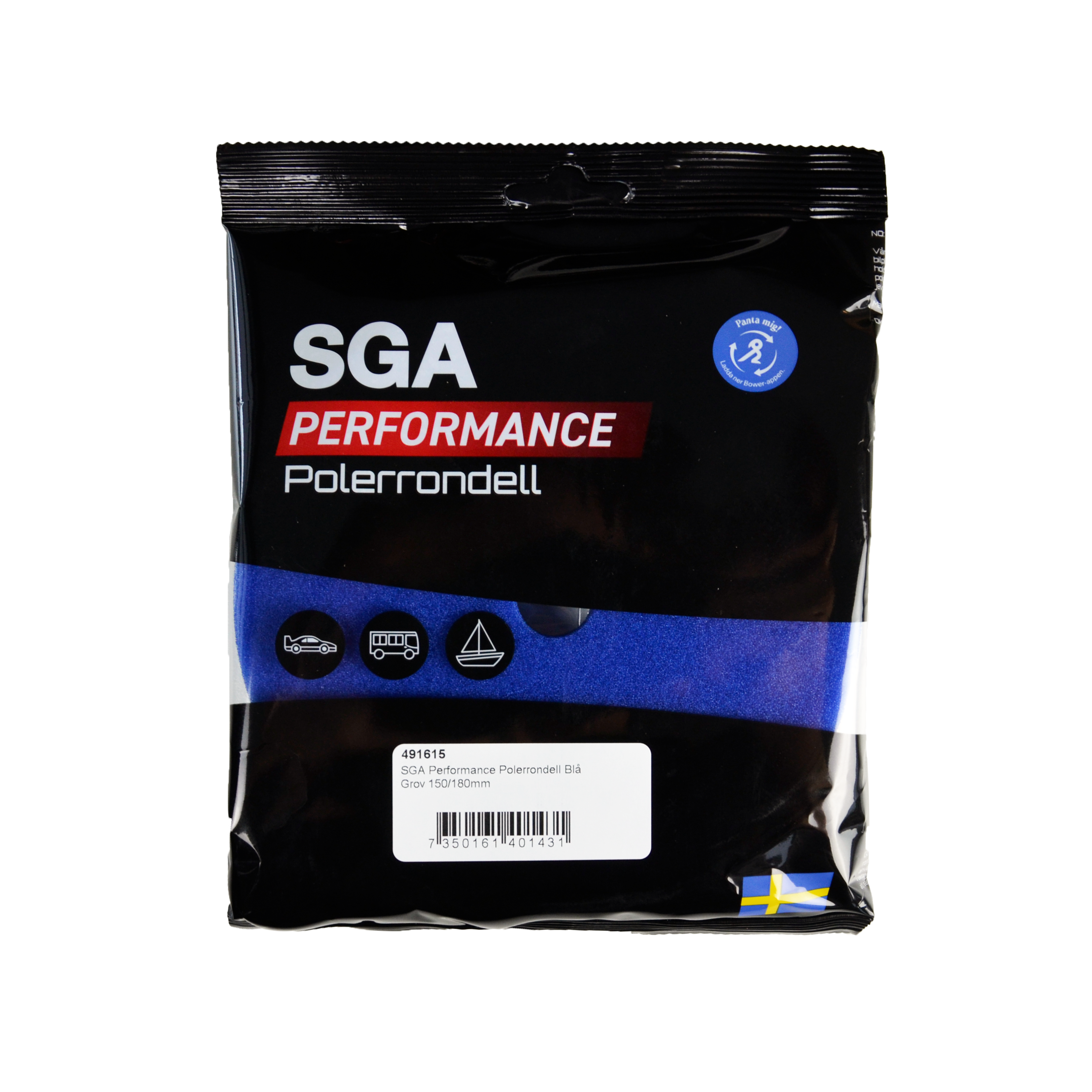 SGA Performance Polerrondell Blå Grov 150/180 mm