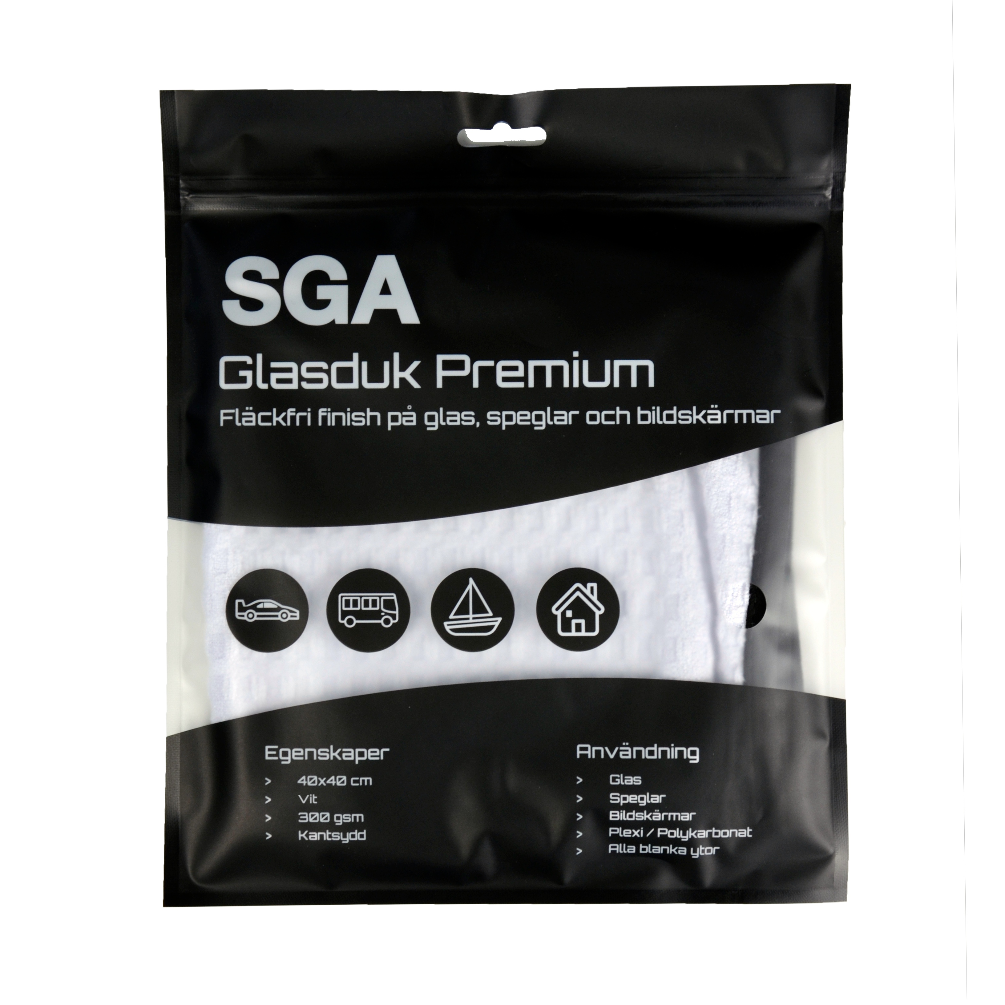 Glastorkduk SGA Glasduk Premium, 40x40 cm
