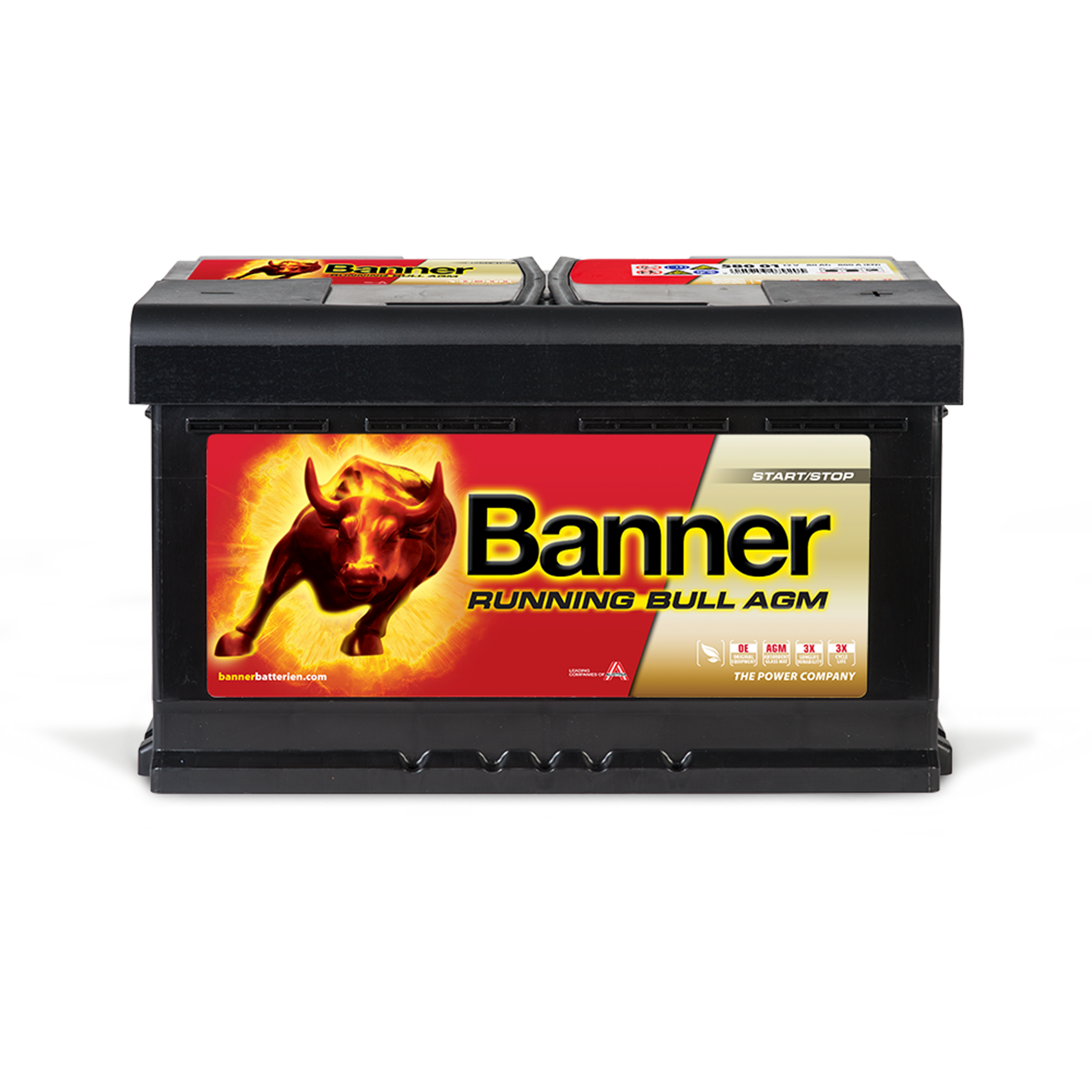 Startbatteri Banner Running Bull AGM 12V 80Ah 58001