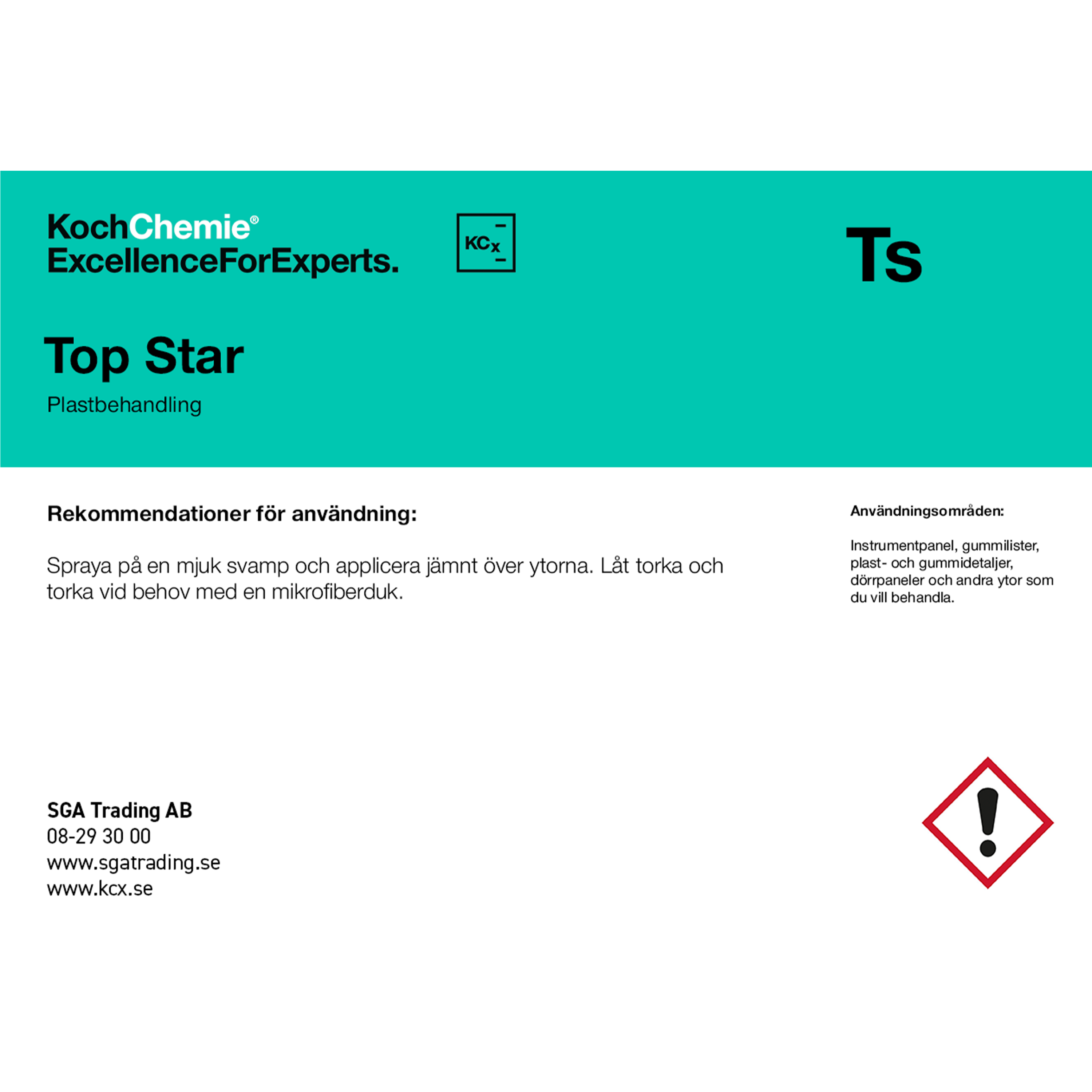 Koch-Chemie Etikett för Tomflaska