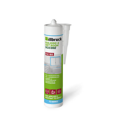 illbruk Bygg- och våtrumssilikon FA180, 300ml