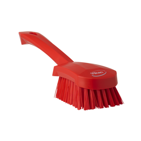 Handborste Vikan m/kort skaft Hård Röd, 270mm