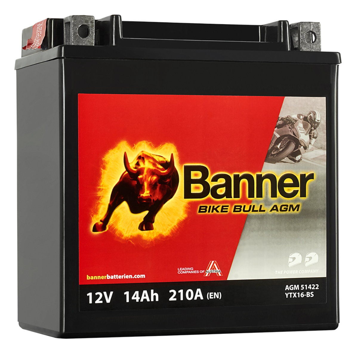 MC Batteri Banner Bike Bull YTX16-BS 51422 AGM